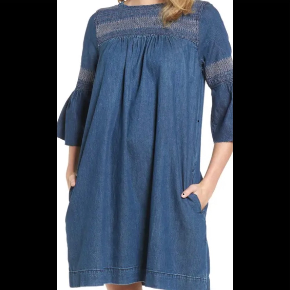 Current Elliott Abigail Embrodered Dress Sz 2/ Sm